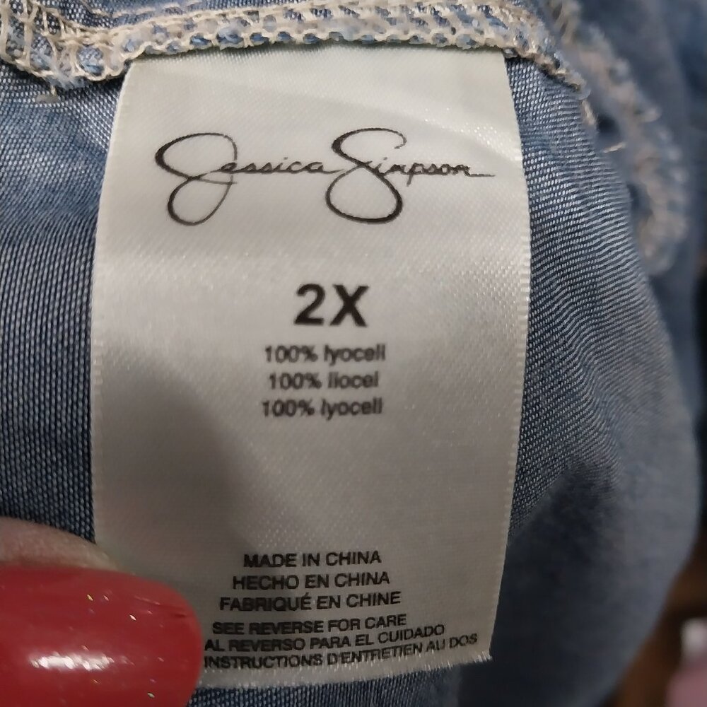3712 Size 2X Jessica Simpson Upcycled Jean Duster. - Picture 8 of 8